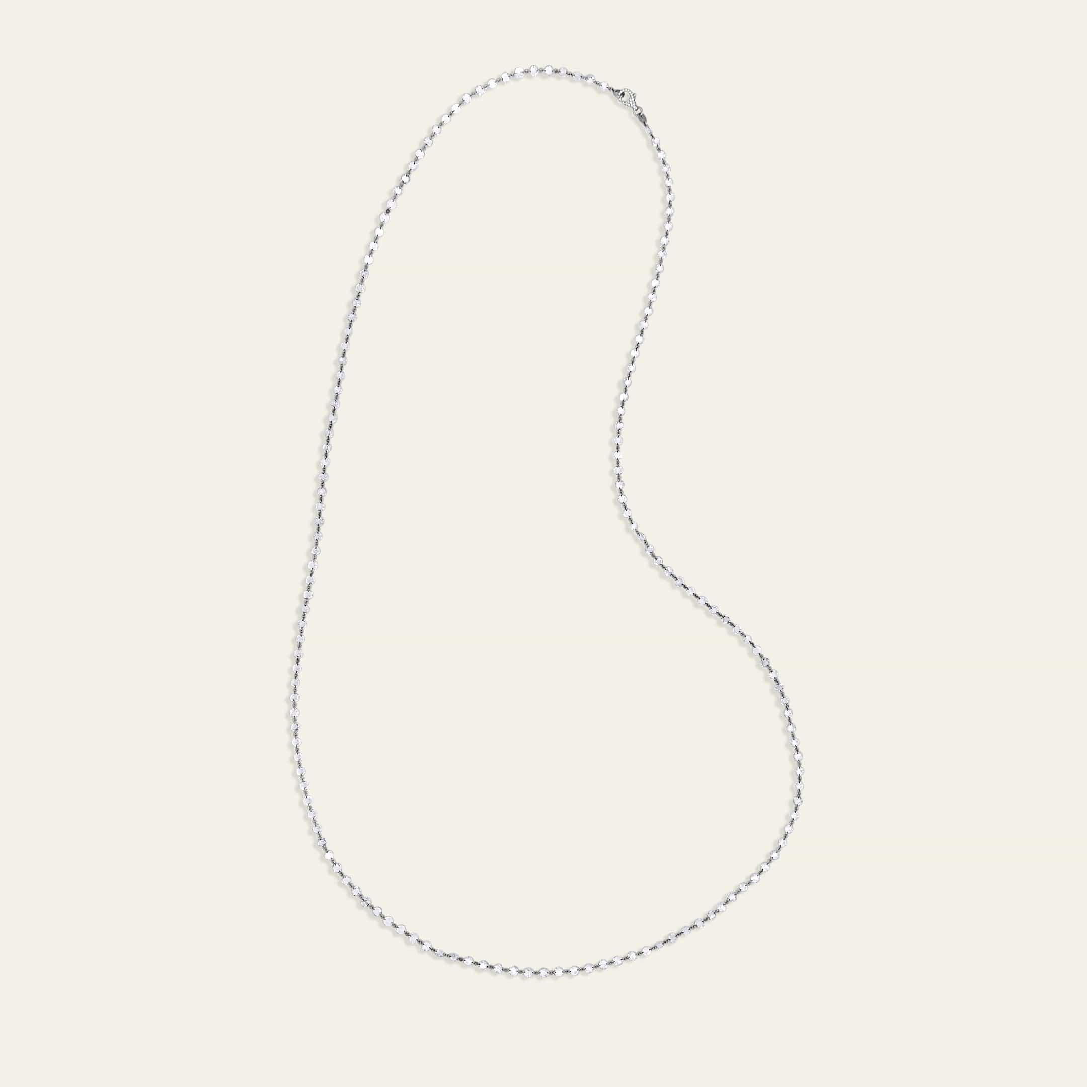 Rose-Cut Diamond Chain in White Gold