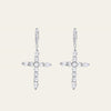Rose-Cut Diamond Cross Earrings