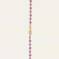 Rose-Cut Pink Sapphire Necklace in Rose Gold