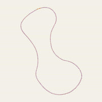 Rose-Cut Pink Sapphire Necklace in Rose Gold