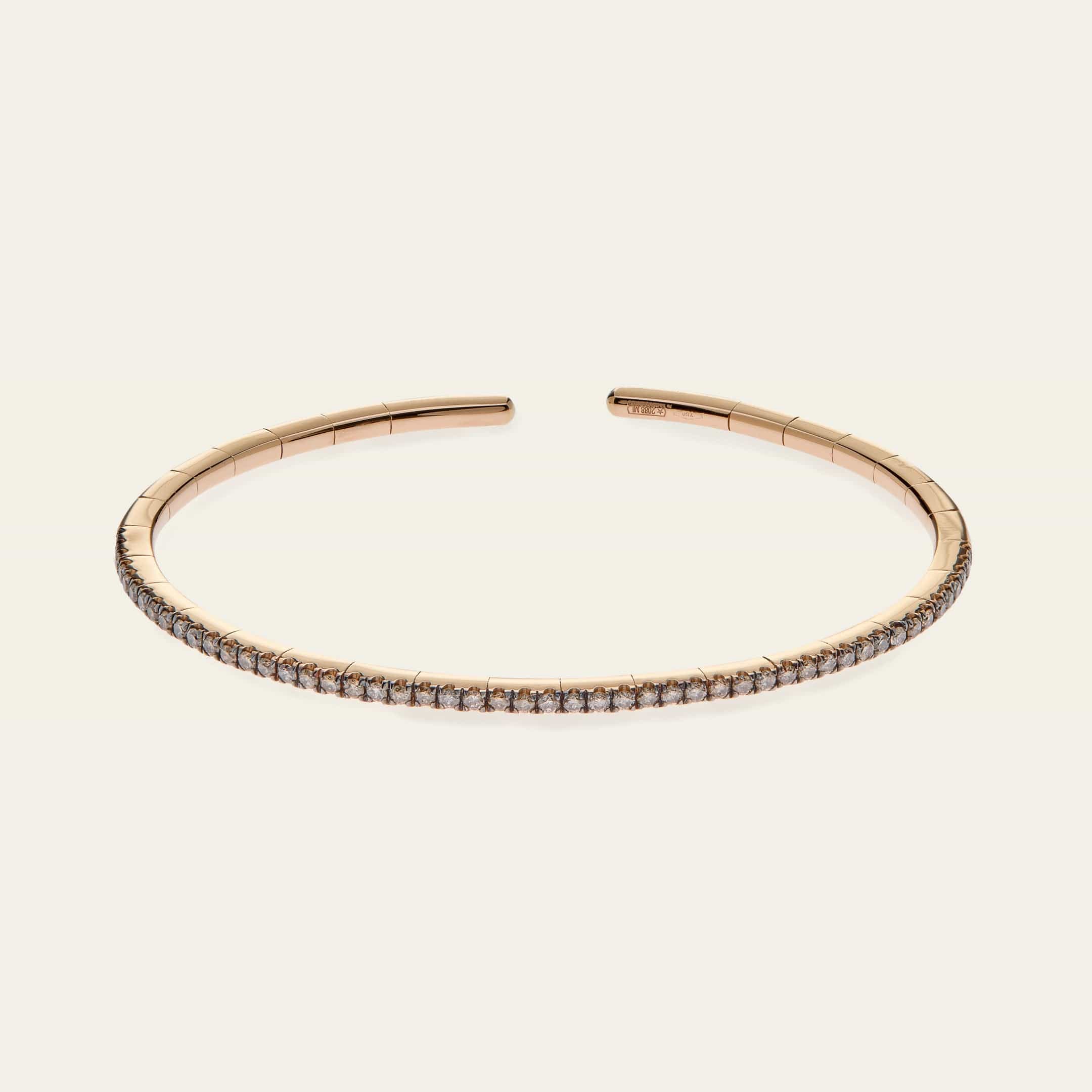 Rose Gold and Chocolate Diamond Bangle
