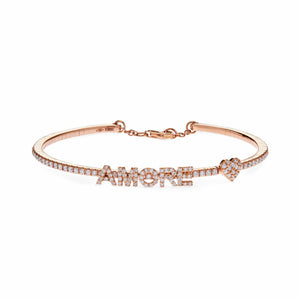 Rose Gold Diamond 'Amore' Bracelet