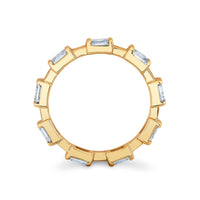 Emerald Cut Diamond Bar Eternity Band