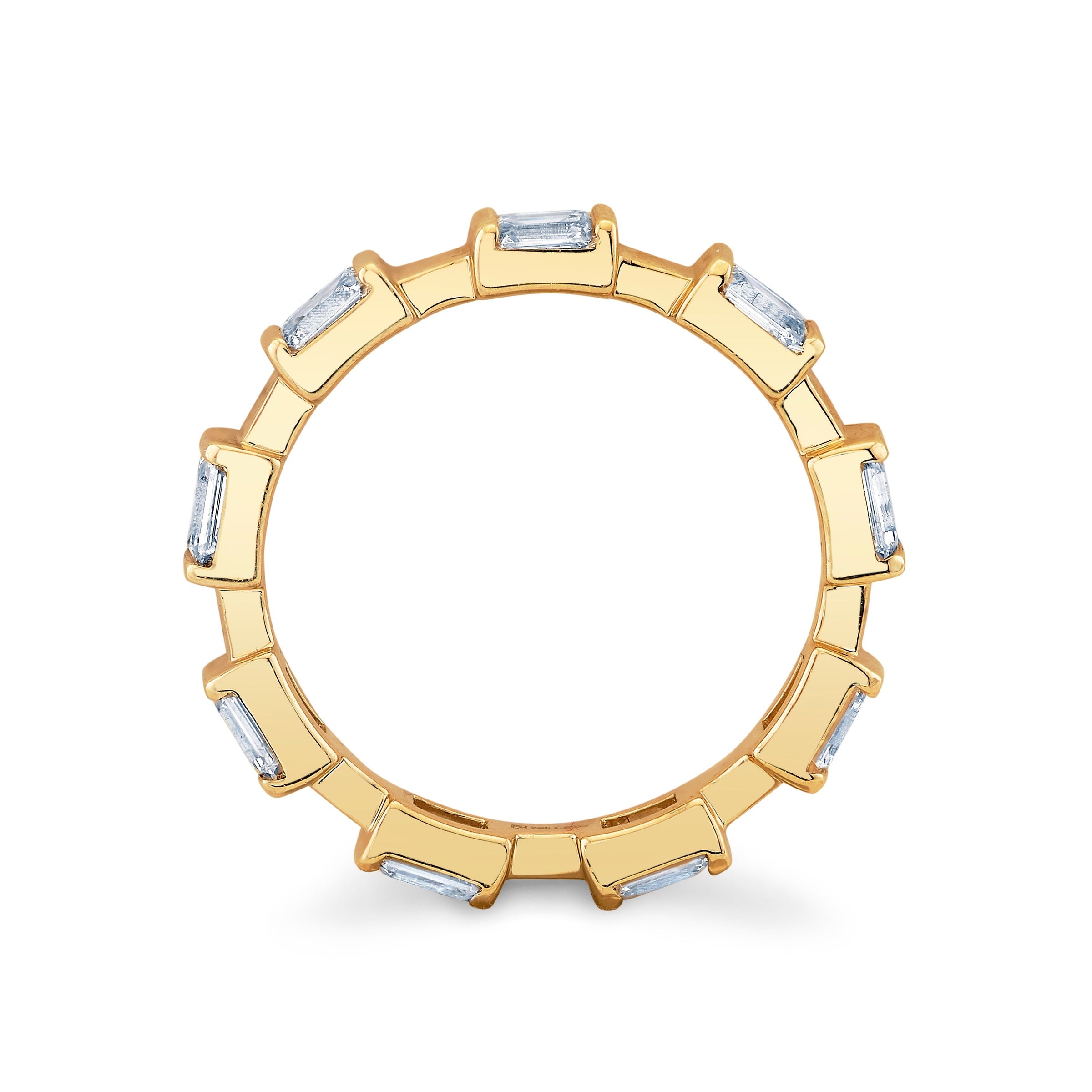 Emerald Cut Diamond Bar Eternity Band