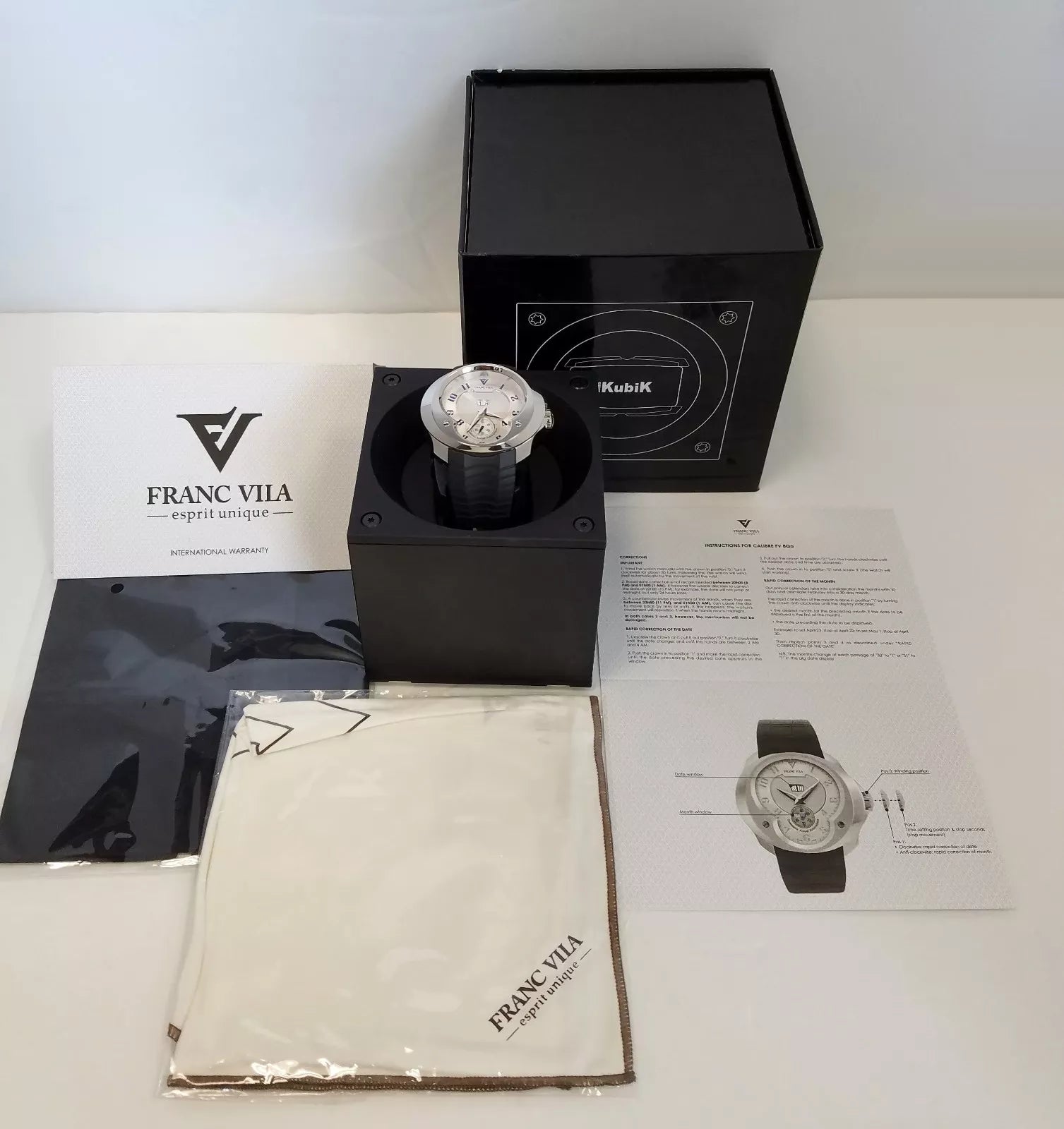Franc Vila Esprit Unique Stainless Steel Rubber Men's Watch