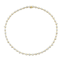 Fancy Shape Diamonds Wire Set Necklace
