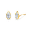 Pear Diamond Bezel Set Studs