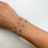 Sapphire and Diamond Flexible Cuff Bracelet