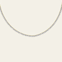 Sienna 6.9 Carat Diamond Yellow Gold Tennis Necklace