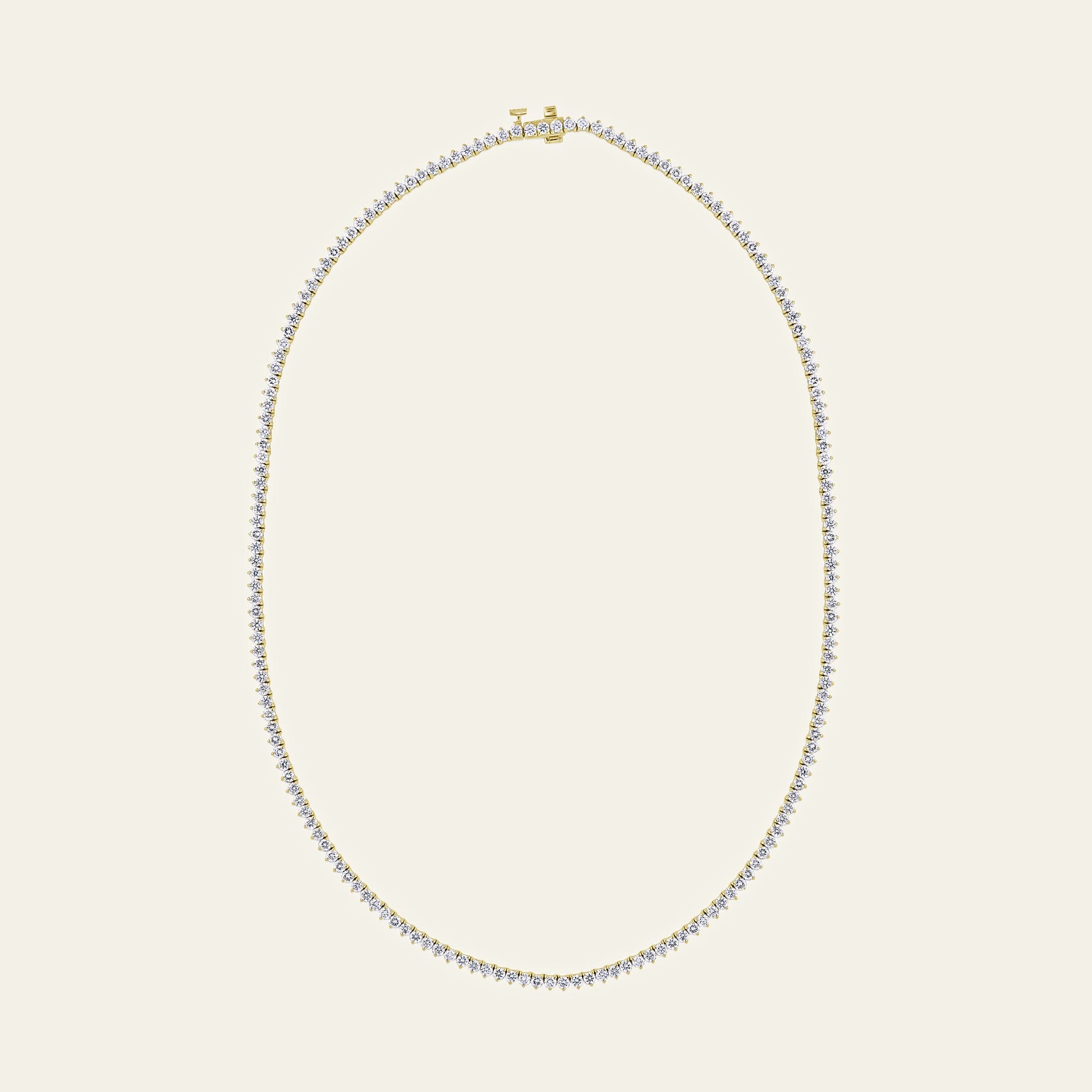 Sienna 6.9 Carat Diamond Yellow Gold Tennis Necklace