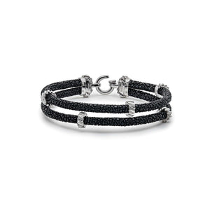 Silver Double Gear Bracelet