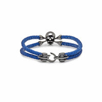 Skull & Crossbones Black Stingray Platinum Bracelet