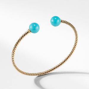 Solari Bead Bracelet with Turquoise in 18K Gold