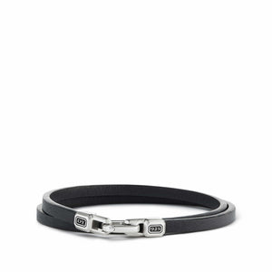 Streamline Double-Wrap Leather Bracelet