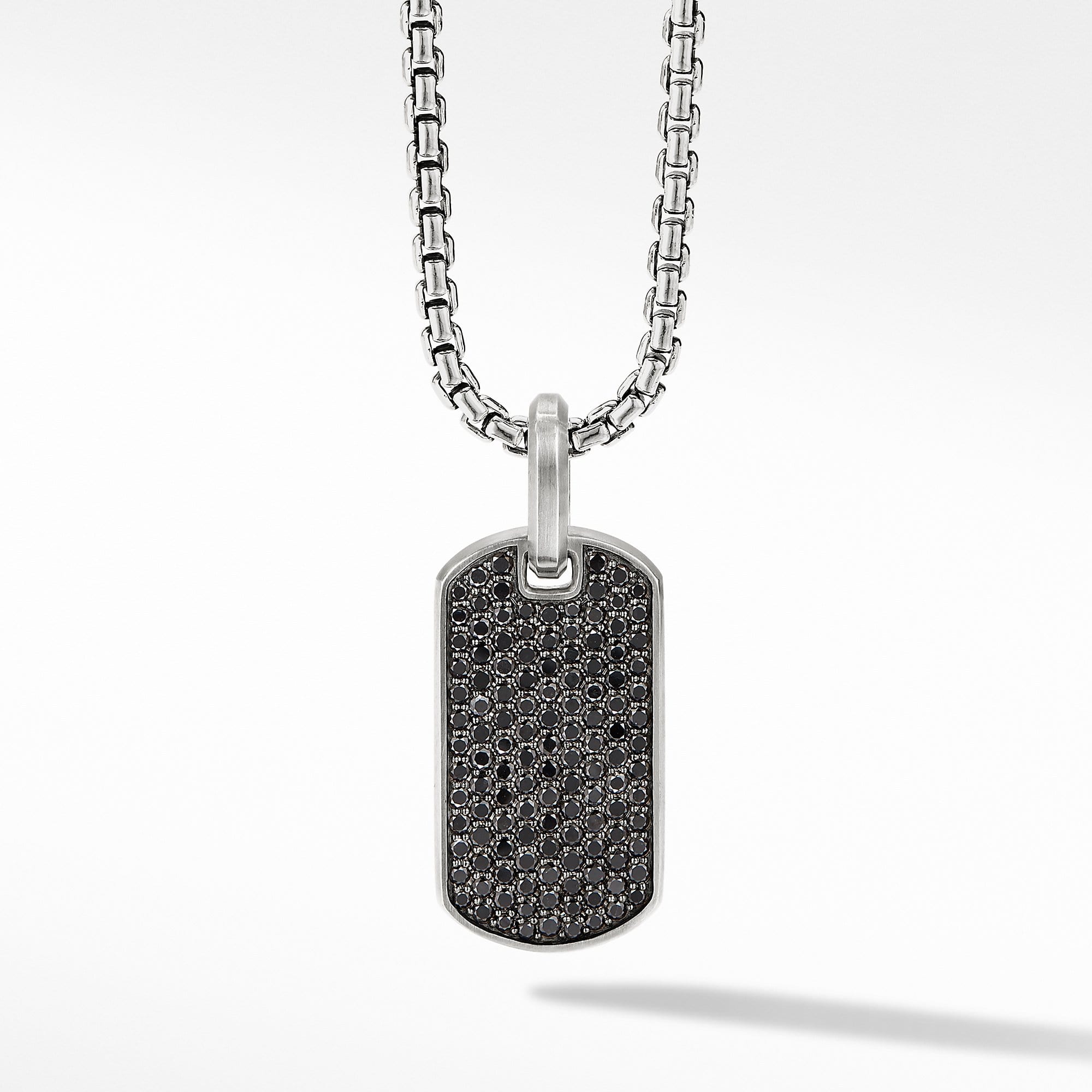 Streamline Tag with Pave Black Diamonds