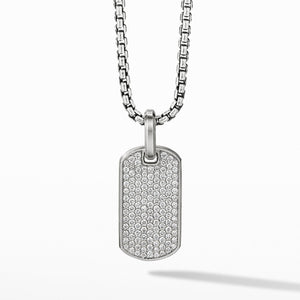Streamline Tag with  Pave Diamonds