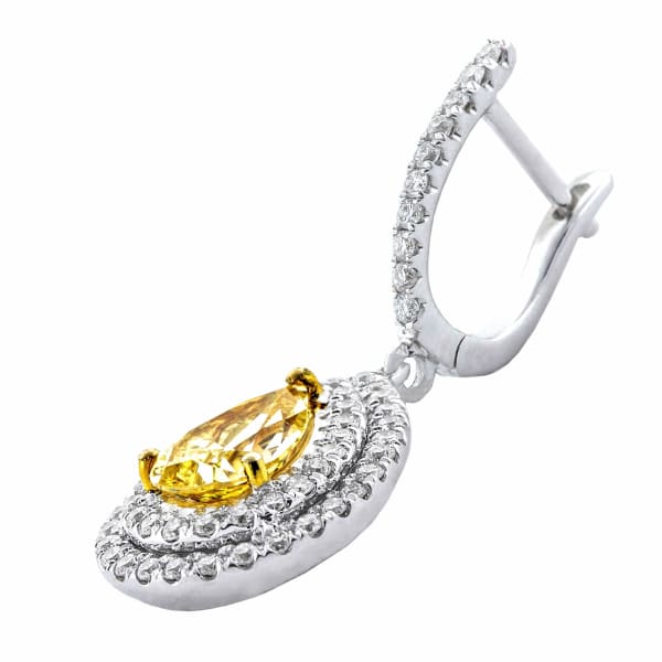 0.71ct. Diamond Earrings Set In 18K White Gold, Prong Set
