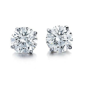 2.00ct. Diamond Stud Earrings Set In 14K White Gold, Round Cut , Lab Grown