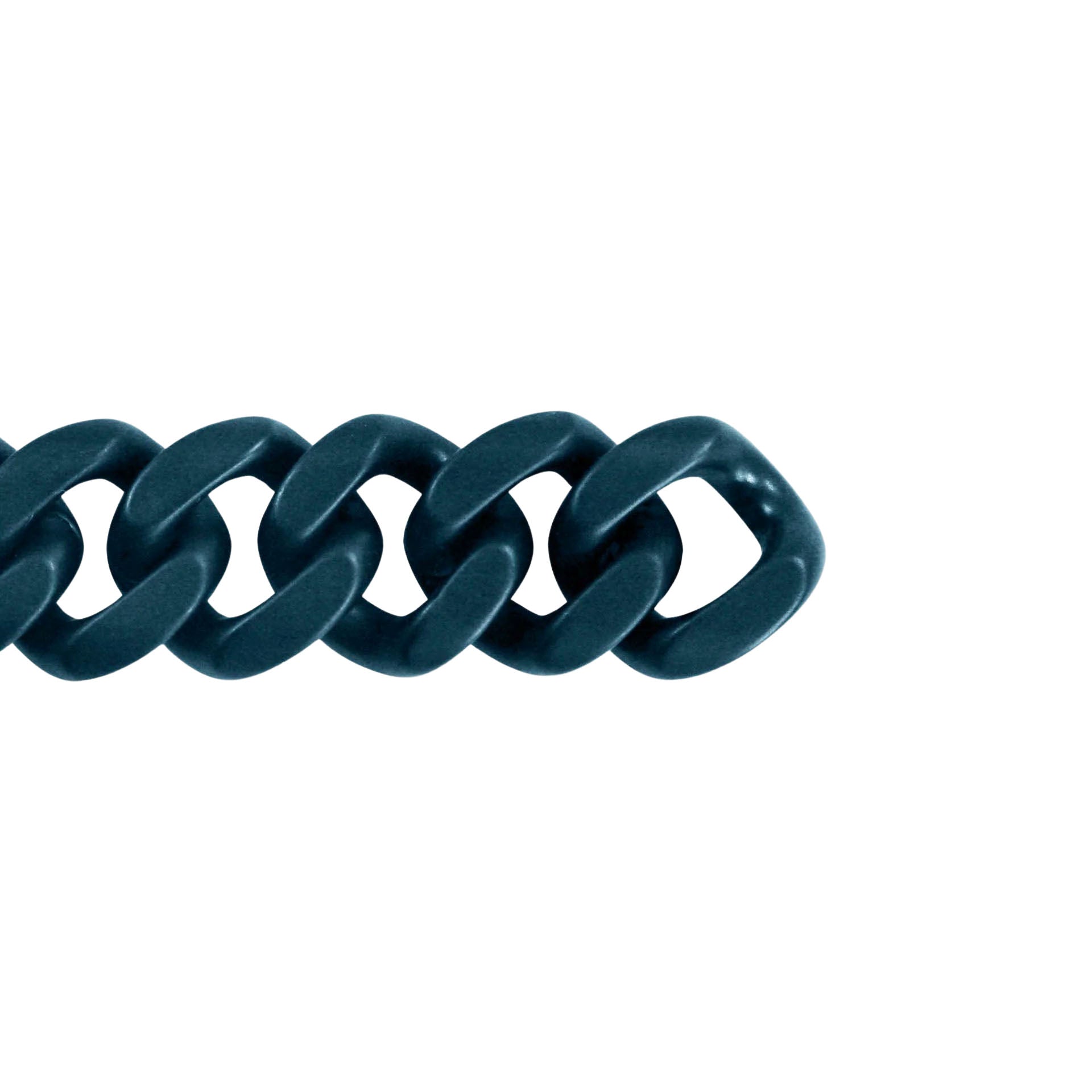 6.5" Deep Blue Ceramic Cuban Bracelet No Clasp