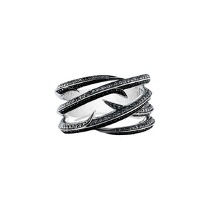 Black Diamond Thorn Embrace Wrap Ring