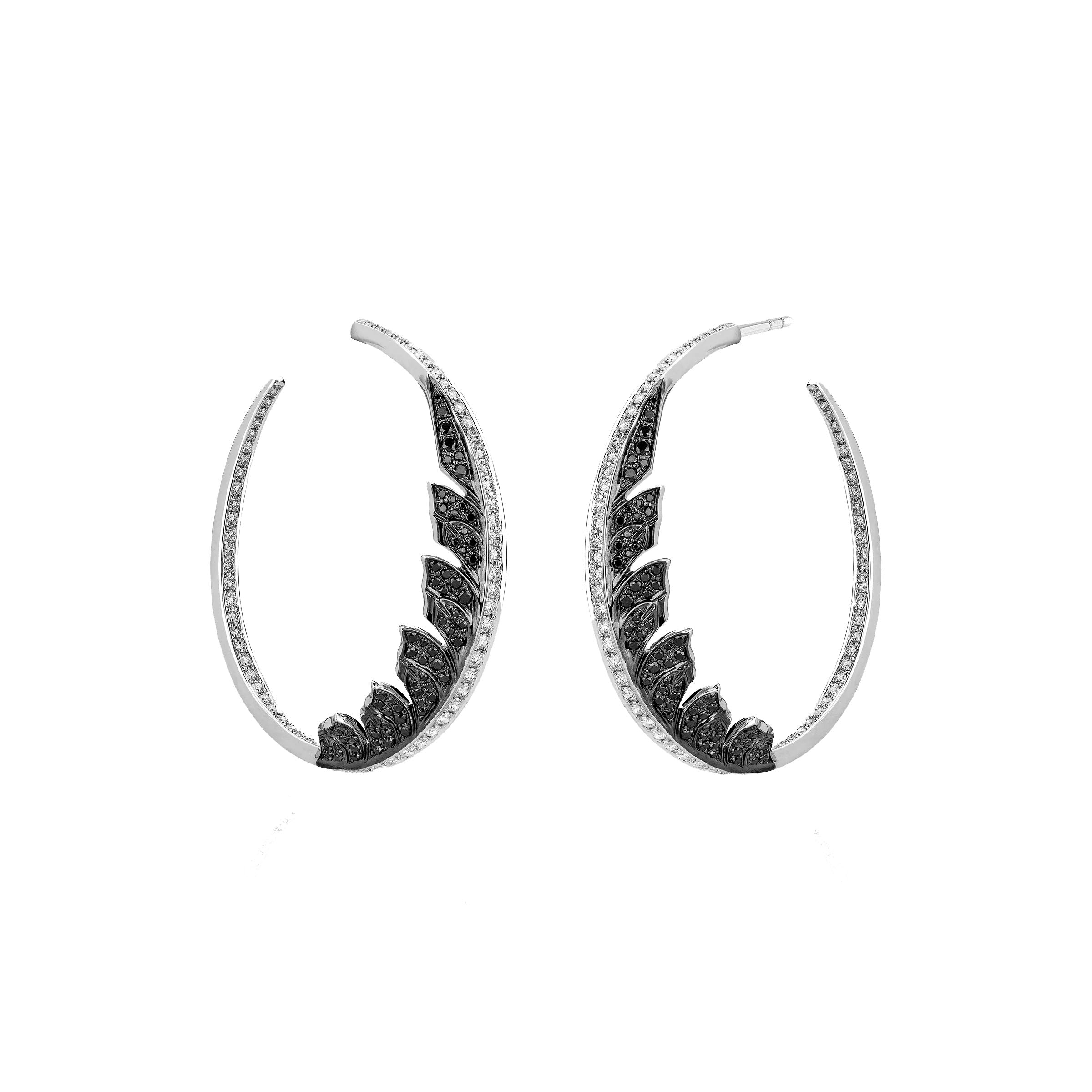 Magnipheasant Plume Hoop Earrings