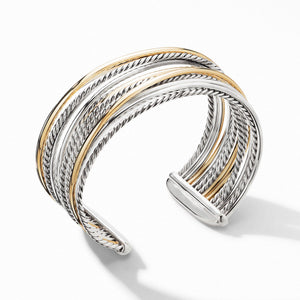 The Crossover Collection Wide Cuff Bracelet with 18K Yellow Gold