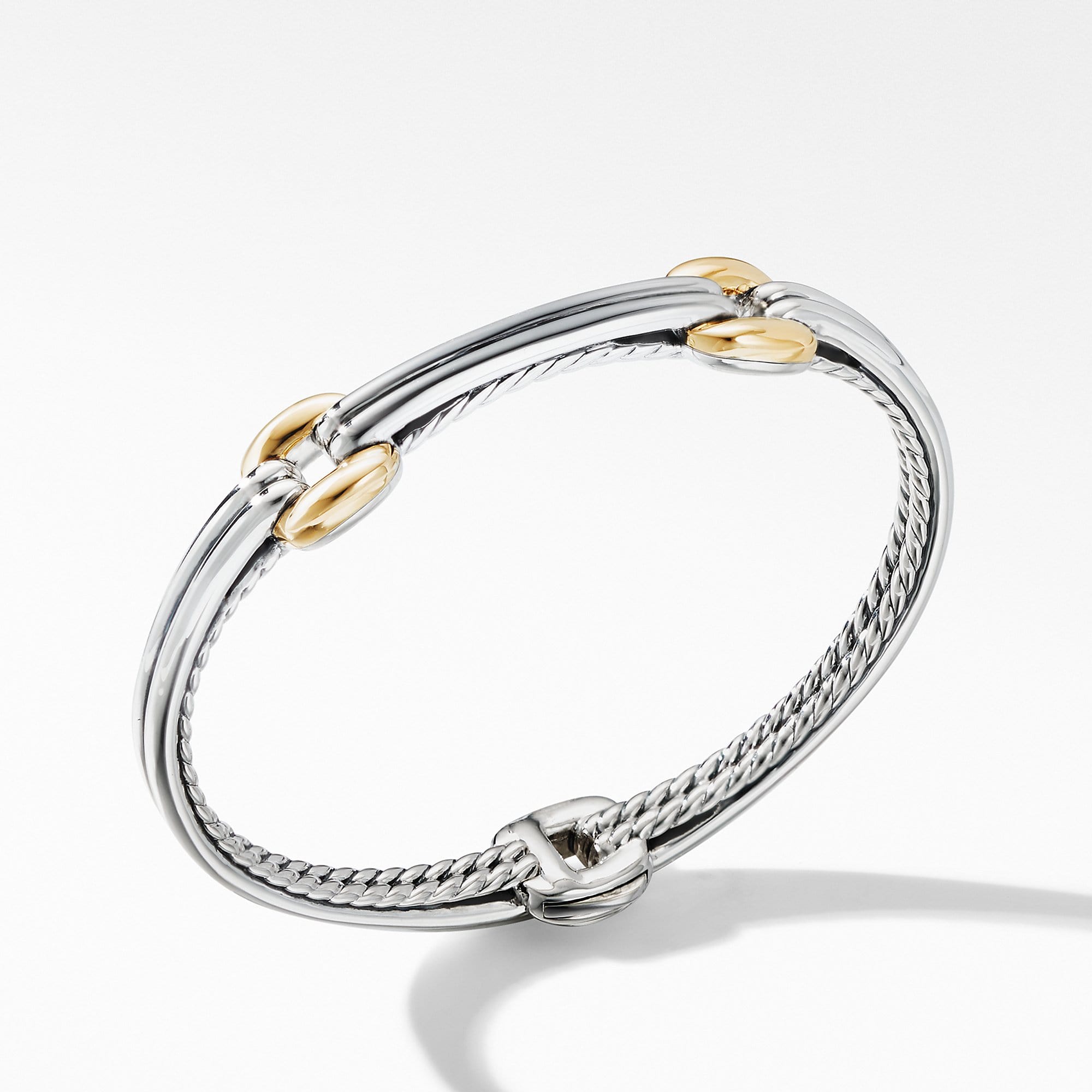 Thoroughbred Double Link Bracelet with 18K Yellow Gold