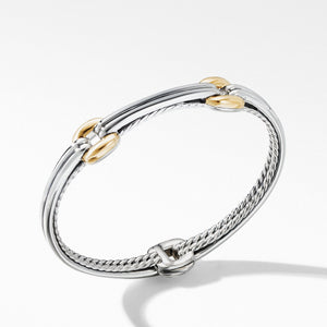 Thoroughbred Double Link Bracelet with 18K Yellow Gold
