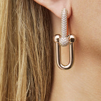 Tiffany & Co. HardWear Large Link Earrings with Pavé Diamonds Rose Gold 68692539