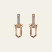 Tiffany & Co. HardWear Large Link Earrings with Pavé Diamonds Rose Gold 68692539