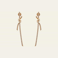 Tiffany & Co. Knot Drop Earrings in Rose Gold with Diamonds 69526128