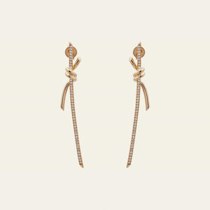 Tiffany & Co. Knot Drop Earrings in Rose Gold with Diamonds 69526128