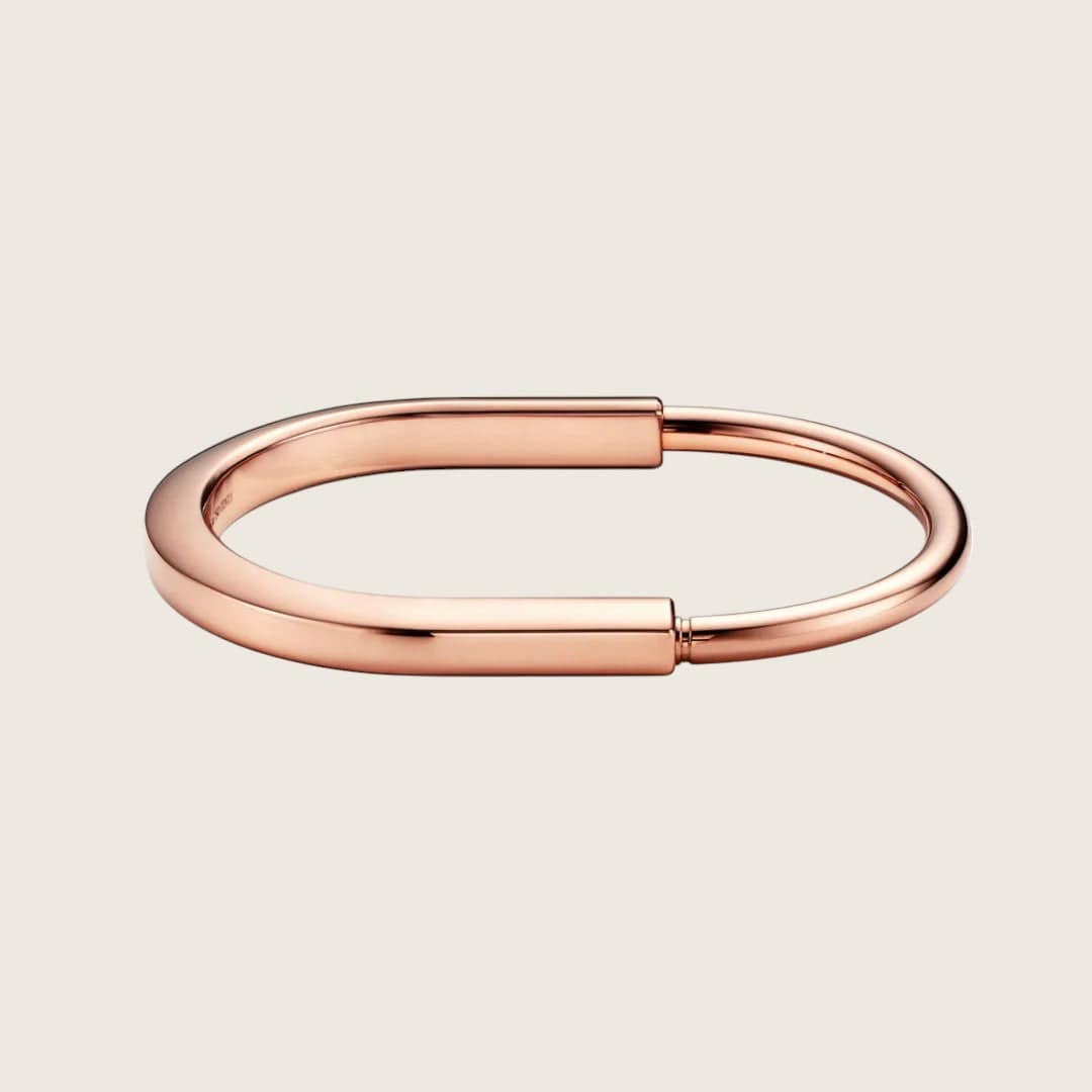 Tiffany & Co. Lock Bangle Bracelet Rose Gold