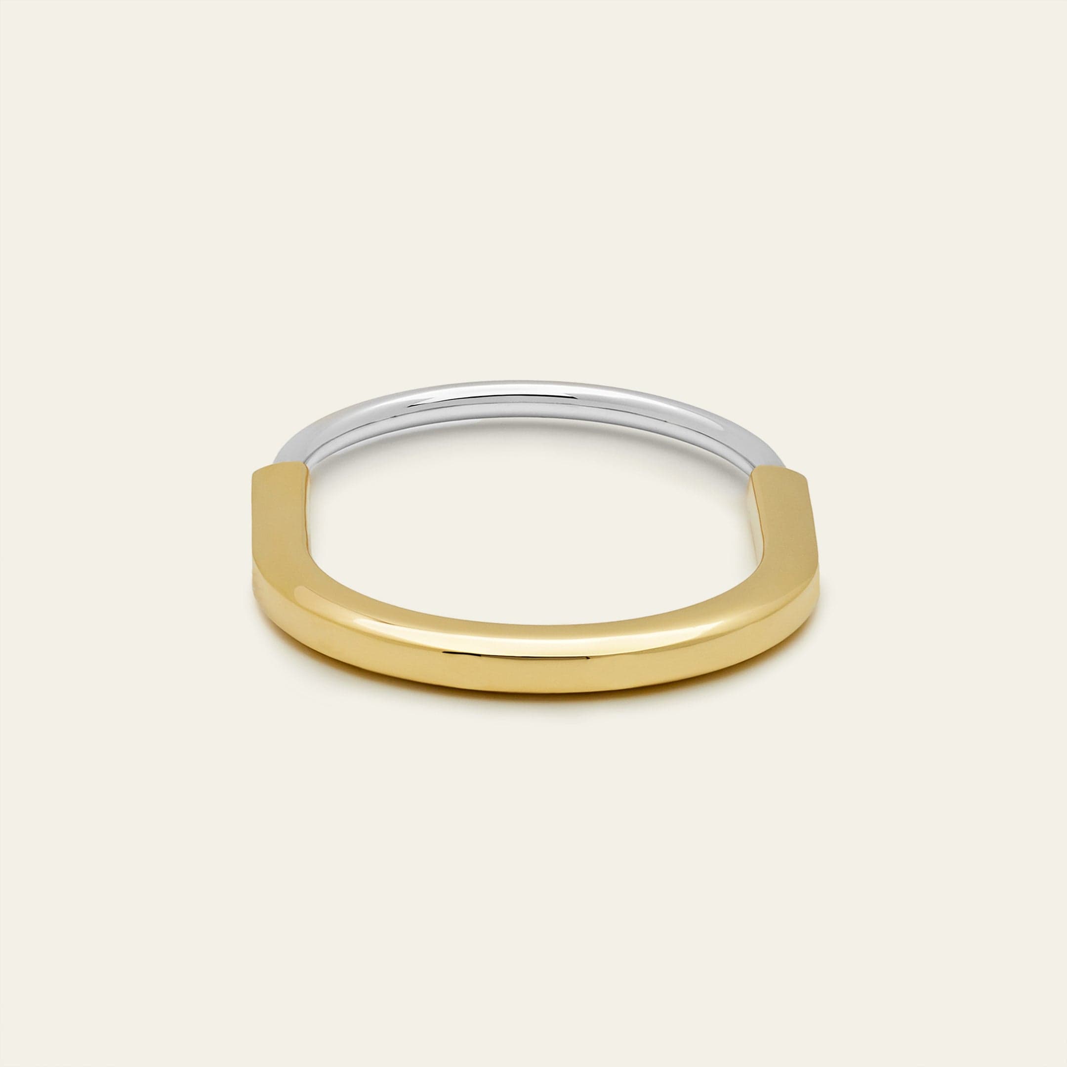 Tiffany & Co. Lock Bangle in Yellow and White Gold with Half Pavé Diamonds 70181150