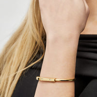 Tiffany & Co. Lock Bangle in Yellow Gold with Diamond Accents 70185407