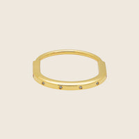 Tiffany & Co. Lock Bangle in Yellow Gold with Diamond Accents 70185407