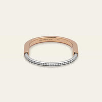 Tiffany & Co. Lock Bangle Rose Gold and White Gold with Half Pavé Diamonds 70158337