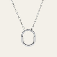 Tiffany & Co. Lock Necklace in White Gold with Diamonds 72342119