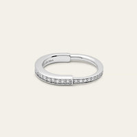 Tiffany & Co. Lock Ring in White Gold with Pavé Diamonds 72792092
