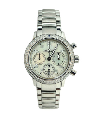 Breguet Type XX/Type XXI Transatlantique Chronograph Stainless Steel & Diamonds Ladies Watch
