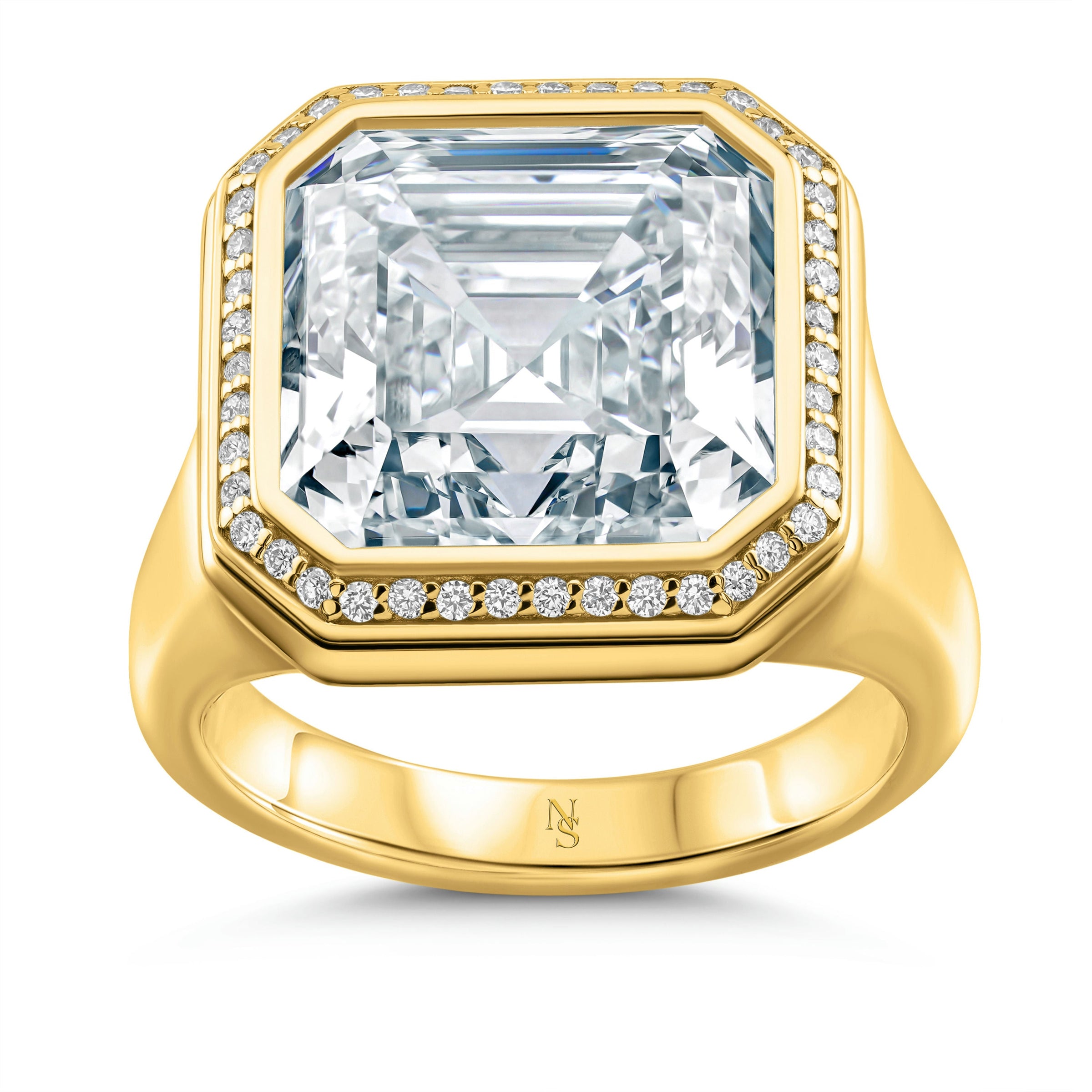 10.08 Carat Asscher Diamond Ring