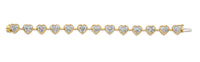 Heart Shape Diamond Bezel Set Bracelet