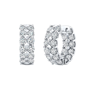 Double Row Diamond Huggies