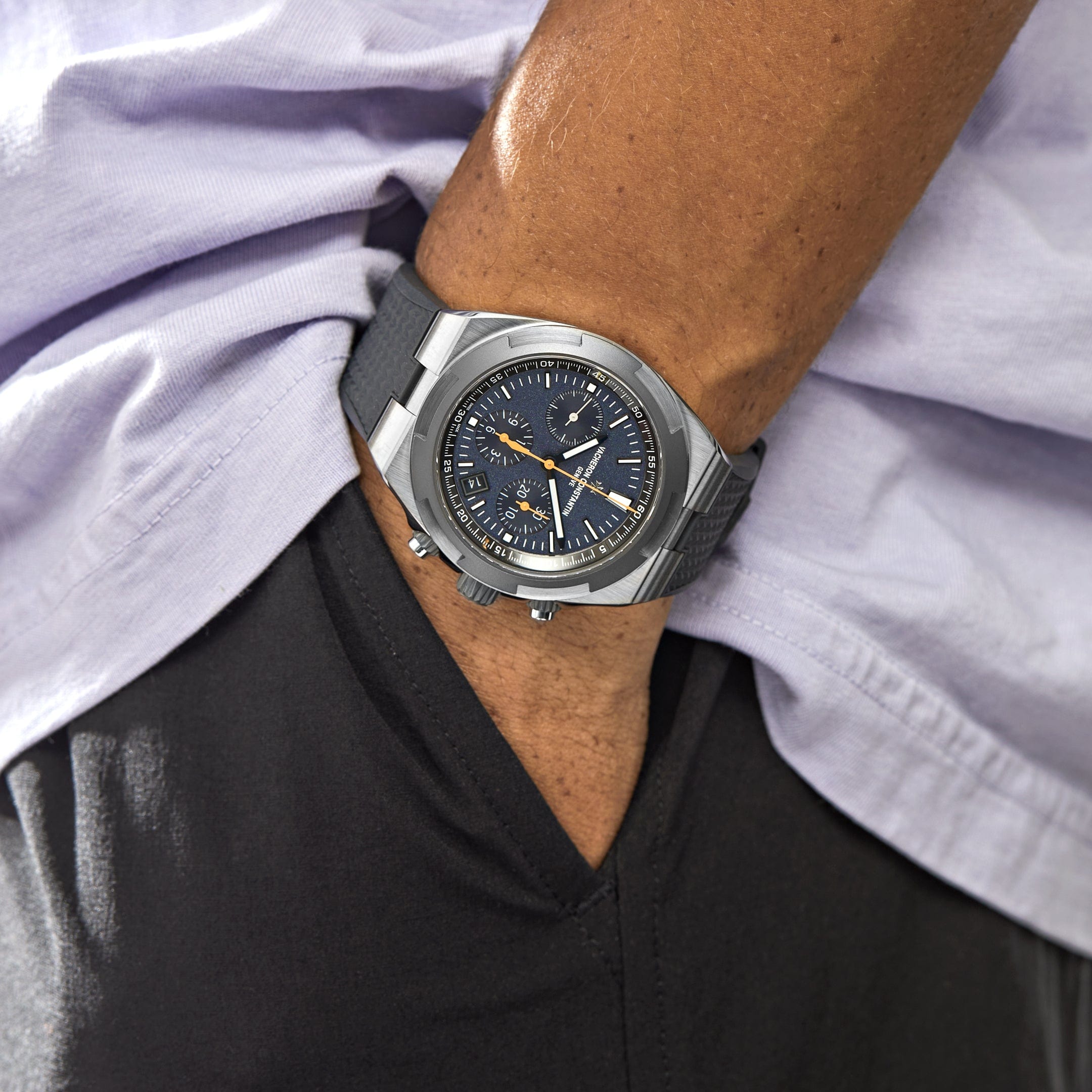 Vacheron Constantin Overseas Chronograph 5510V/000T-B923 ‘Everest’ Titanium/ Stainless Steel Limited Edition