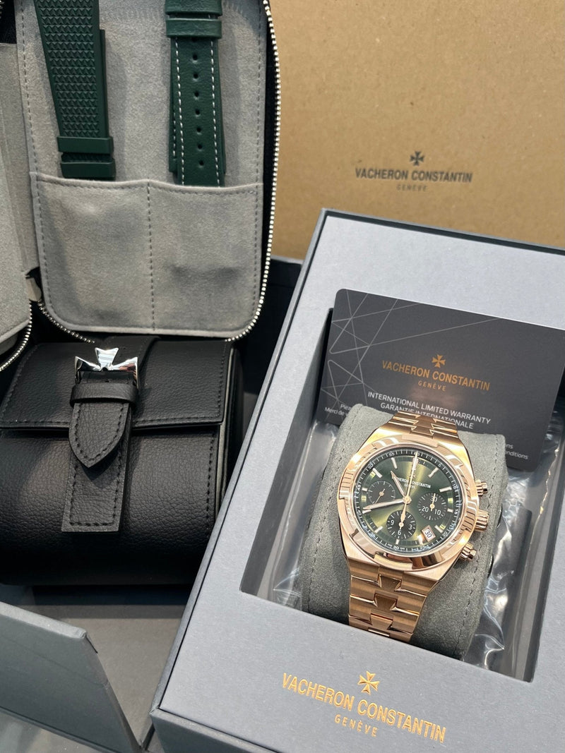 Vacheron Constantin Overseas Chronograph Rose Gold Green Dial 5520V/210R-B966