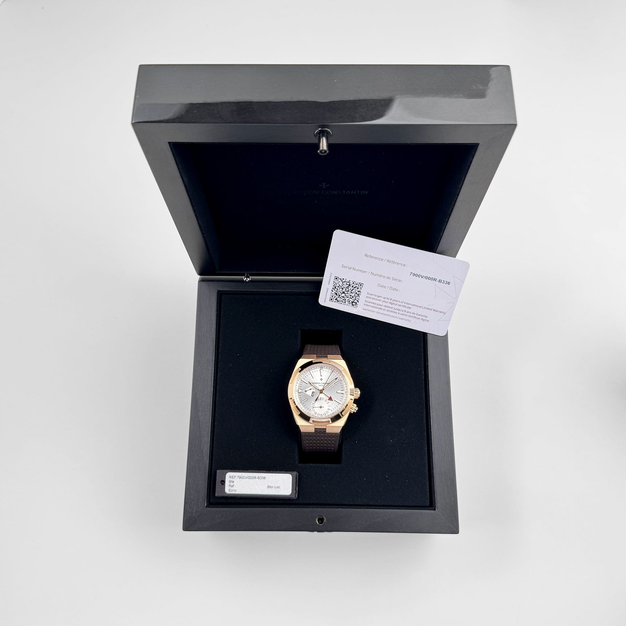 Vacheron Constantin Overseas Dual Time 7900V/000R-B336 Rose Gold Silver Dial