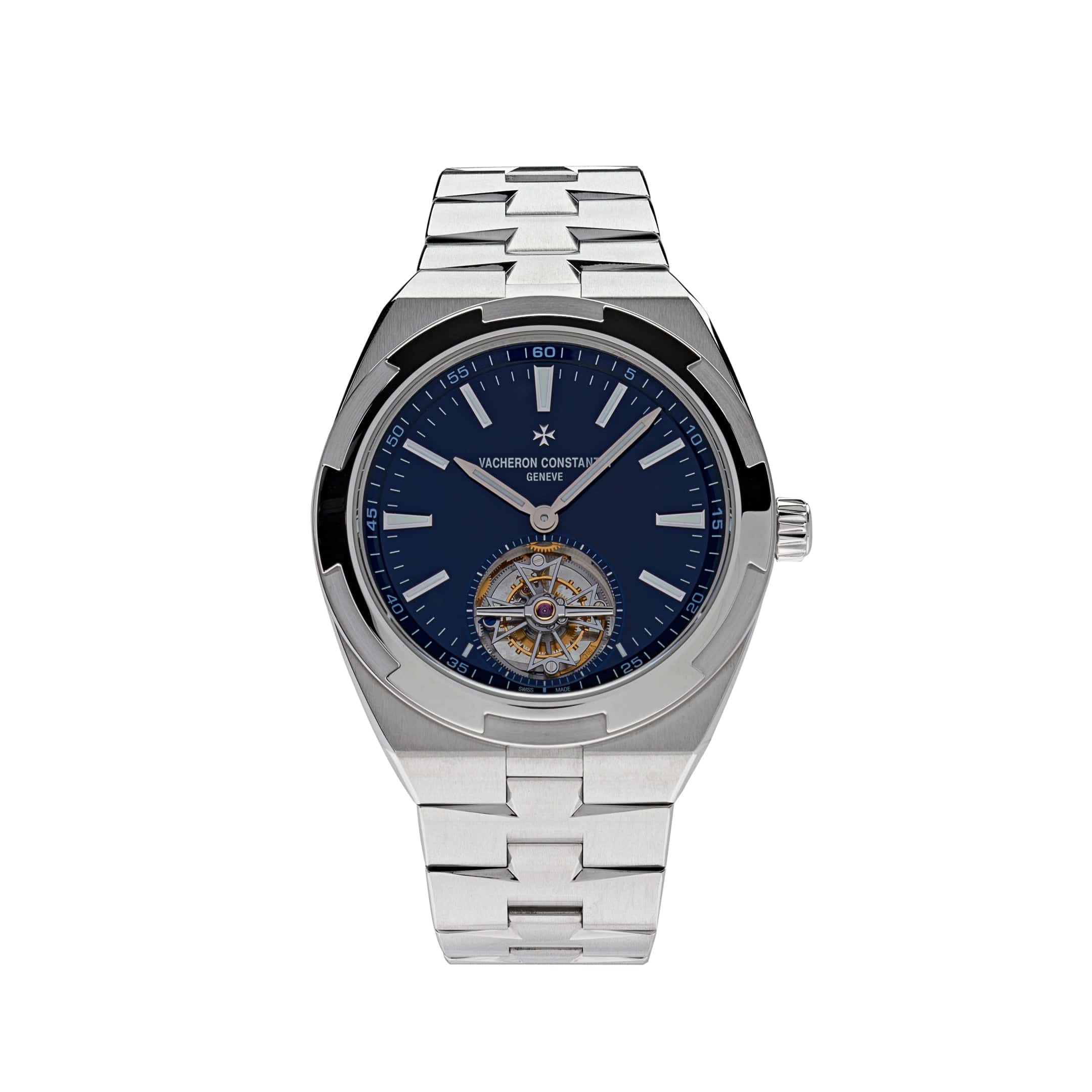 Vacheron Constantin Overseas Tourbillon 6000V/110A-B544 Stainless Steel Blue Dial