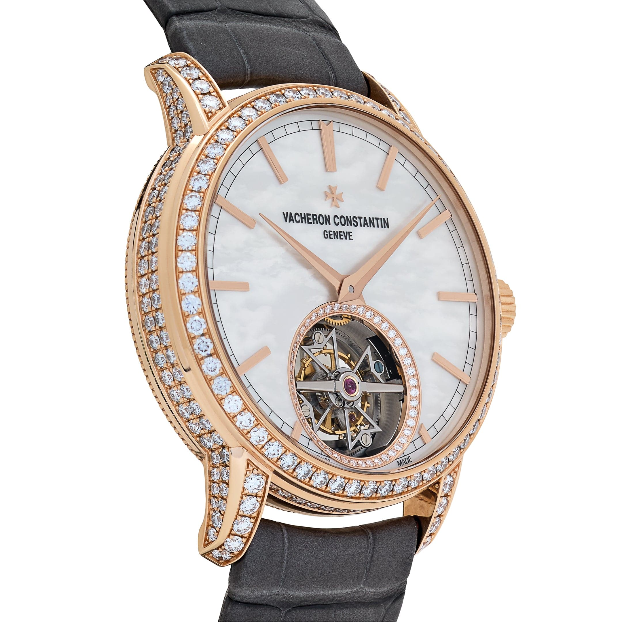Vacheron Constantin Traditionnelle 6035T/000R-B634 Rose Gold Mother of Pearl Dial
