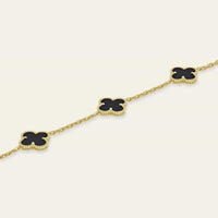 Van Cleef & Arpels Vintage Alhambra Bracelet 5 Motifs Onyx