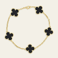 Van Cleef & Arpels Vintage Alhambra Bracelet 5 Motifs Onyx